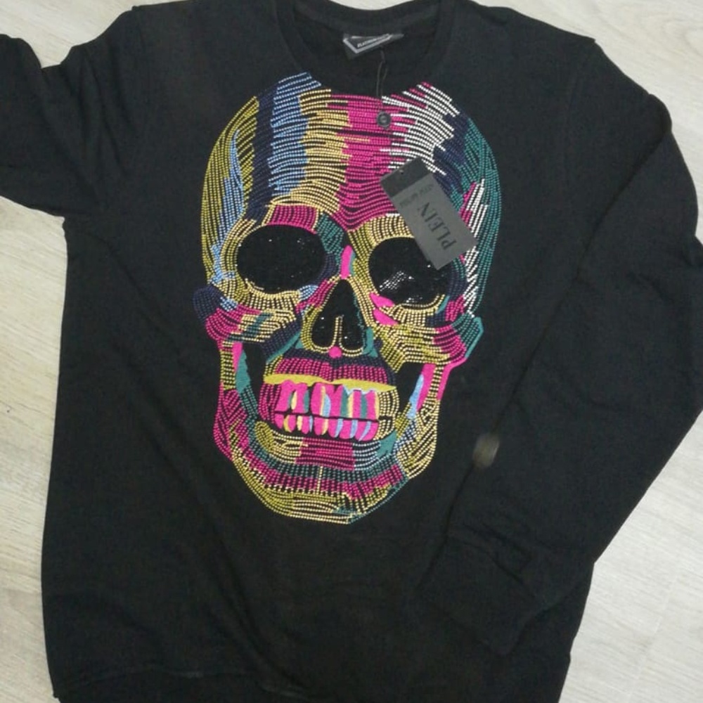 PHILIPP PLEIN BLACK SWEAT FOR MEN